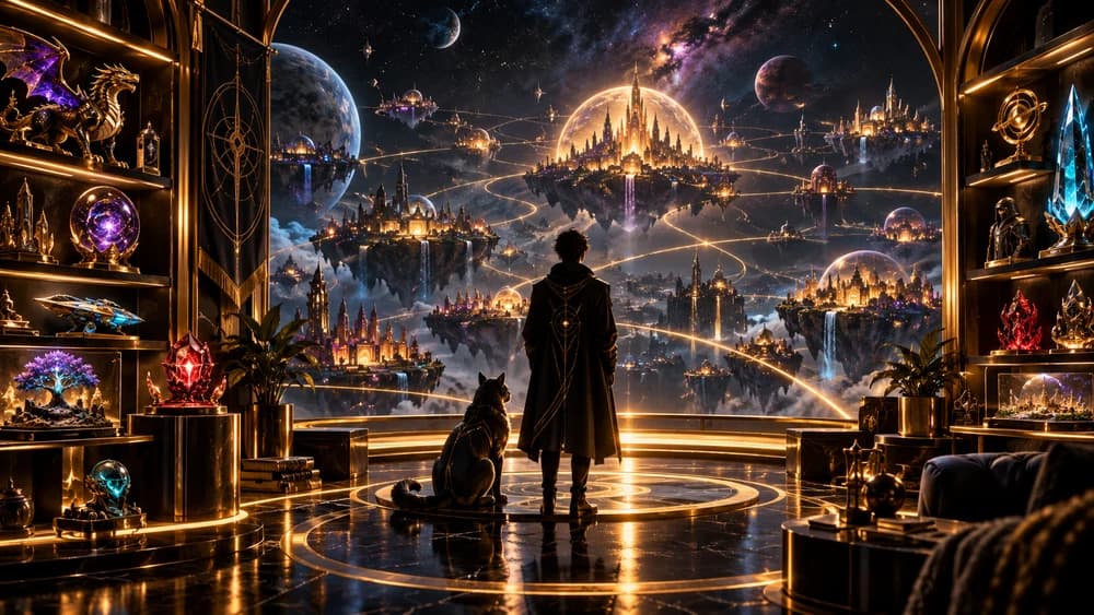 A personal collector exhibition connected to a wider community of digital worlds